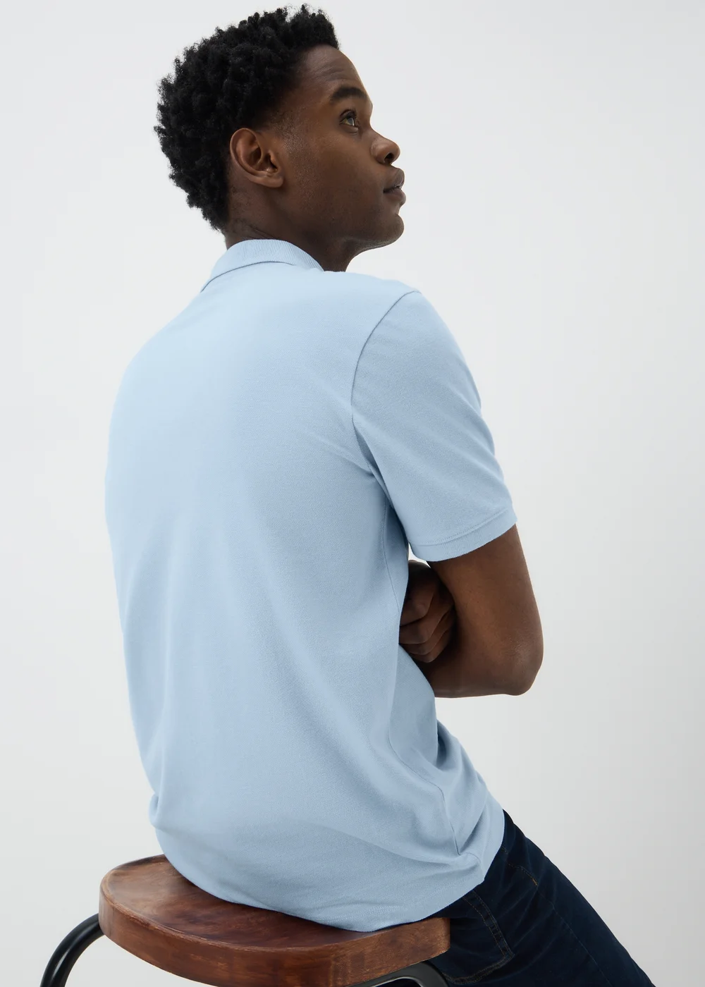 Baby Blue Essential Polo Shirt - XS Image 3