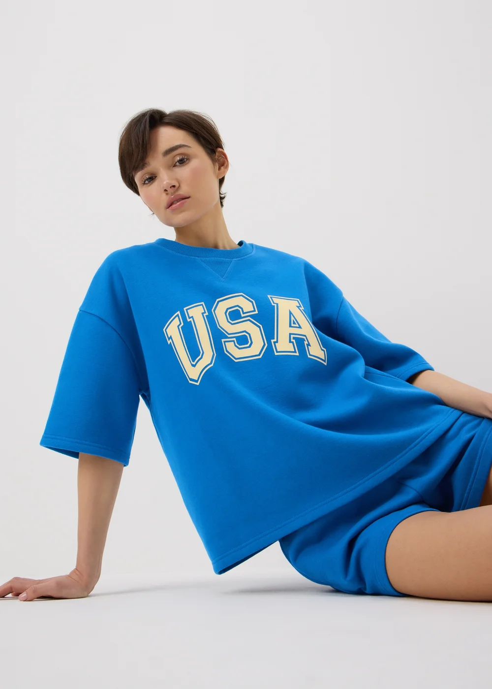 Cobalt USA Varsity Short Sleeve Sweatshirt - Extra small Image 1