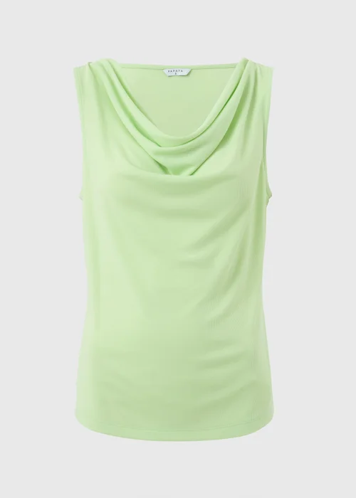 Light Green Cowl Drape Vest Top - 8 Image 4