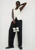 Off White Ribbed Button Up Jersey Waistcoat - 8 Image 1