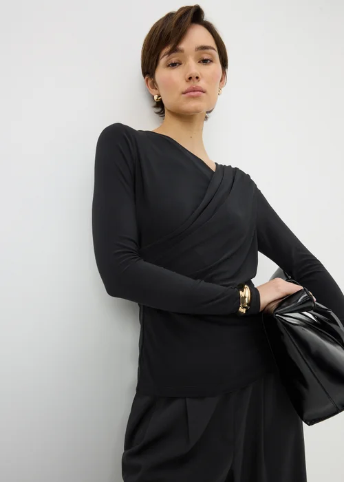 Black Wrap Over Top - Size 8 Image 1