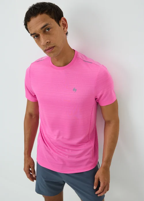 Souluxe Pink Space Dye Sports T-Shirt - S Image 1
