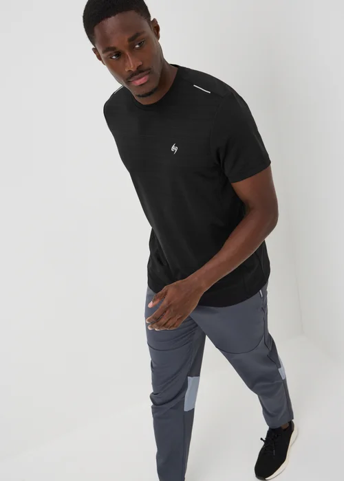 Souluxe Black Space Dye Sports T-Shirt - XS Image 1