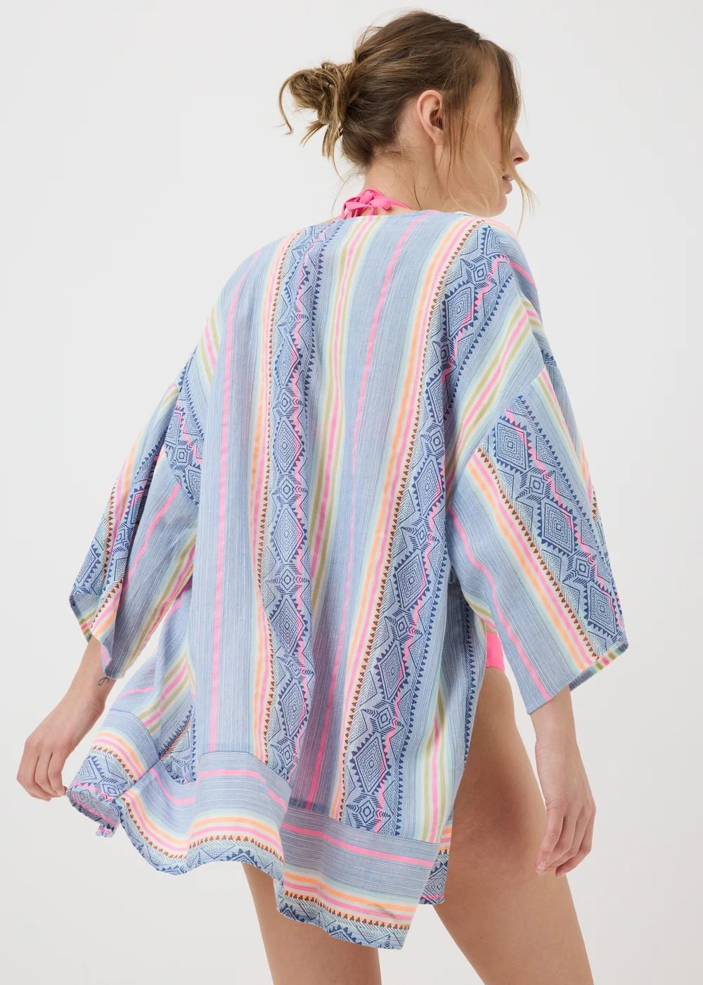 Multicolour Stripe Kaftan - L Image 2