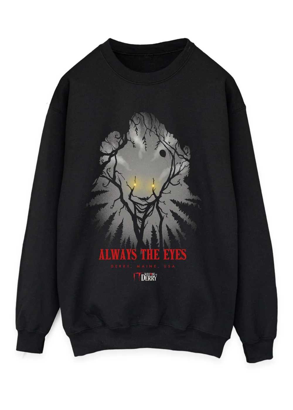 Spiral Galaxy Welcome To Derry Always The Eyes Black Graphic Sweatshirt - L Image 1