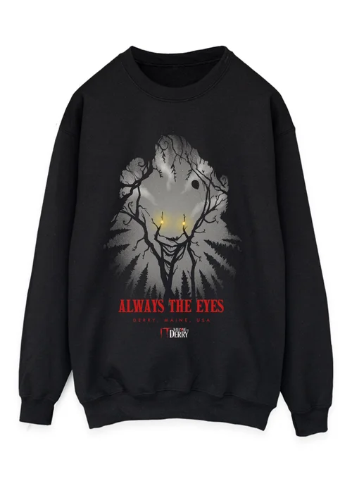 Spiral Galaxy Welcome To Derry Always The Eyes Black Graphic Sweatshirt - L Image 1