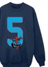 Ada & Ted Marvel Spider-Man 5 Birthday Boys Navy Blue Graphic Sweatshirt (5-8 Years) - 5-6 Yrs Image 2