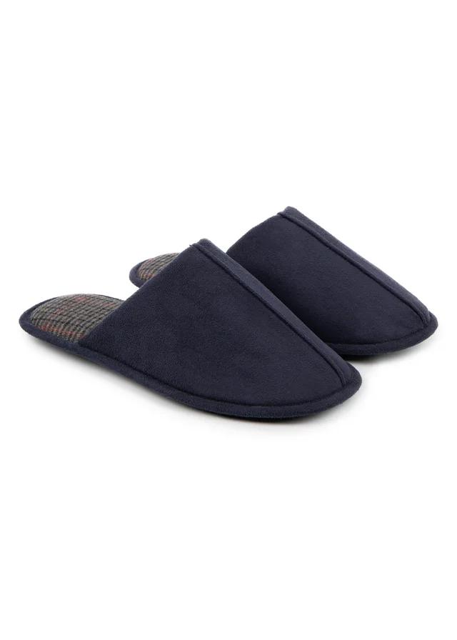 Totes Isotoner Navy Centre Seam Mule