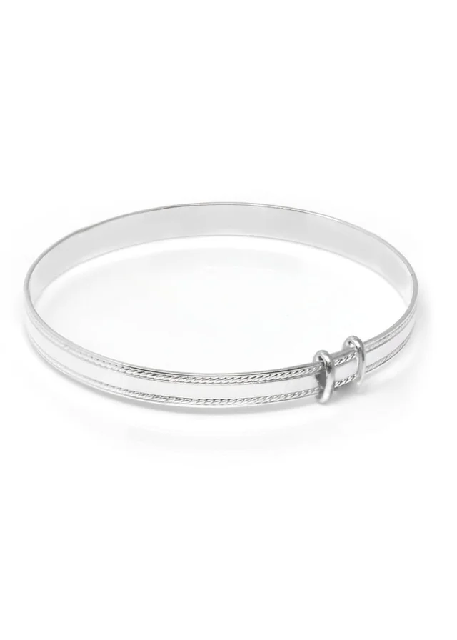 Say It With Silver Thin Baby Bangle