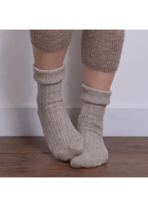 Totes Toasties Mink Ladies Cashmere Blend Socks - One Size Image 2