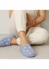 Totes Isotoner Blue Star Popcorn Terry Mule Slippers - Size 8 Image 2