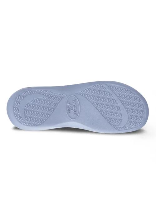 Totes Isotoner Blue Star Popcorn Terry Mule Slippers - Size 8 Image 6