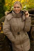 Roman Mocha Faux Fur Padded Belt Coat - 16 Image 1