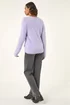 Roman Lilac Embellished Fluffy Knit Jumper - Size 20 Image 3
