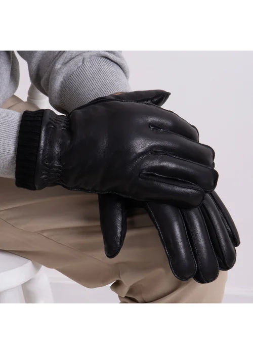 Totes Isotoner Black Premium Leather SmarTouch Glove - S/M Image 2