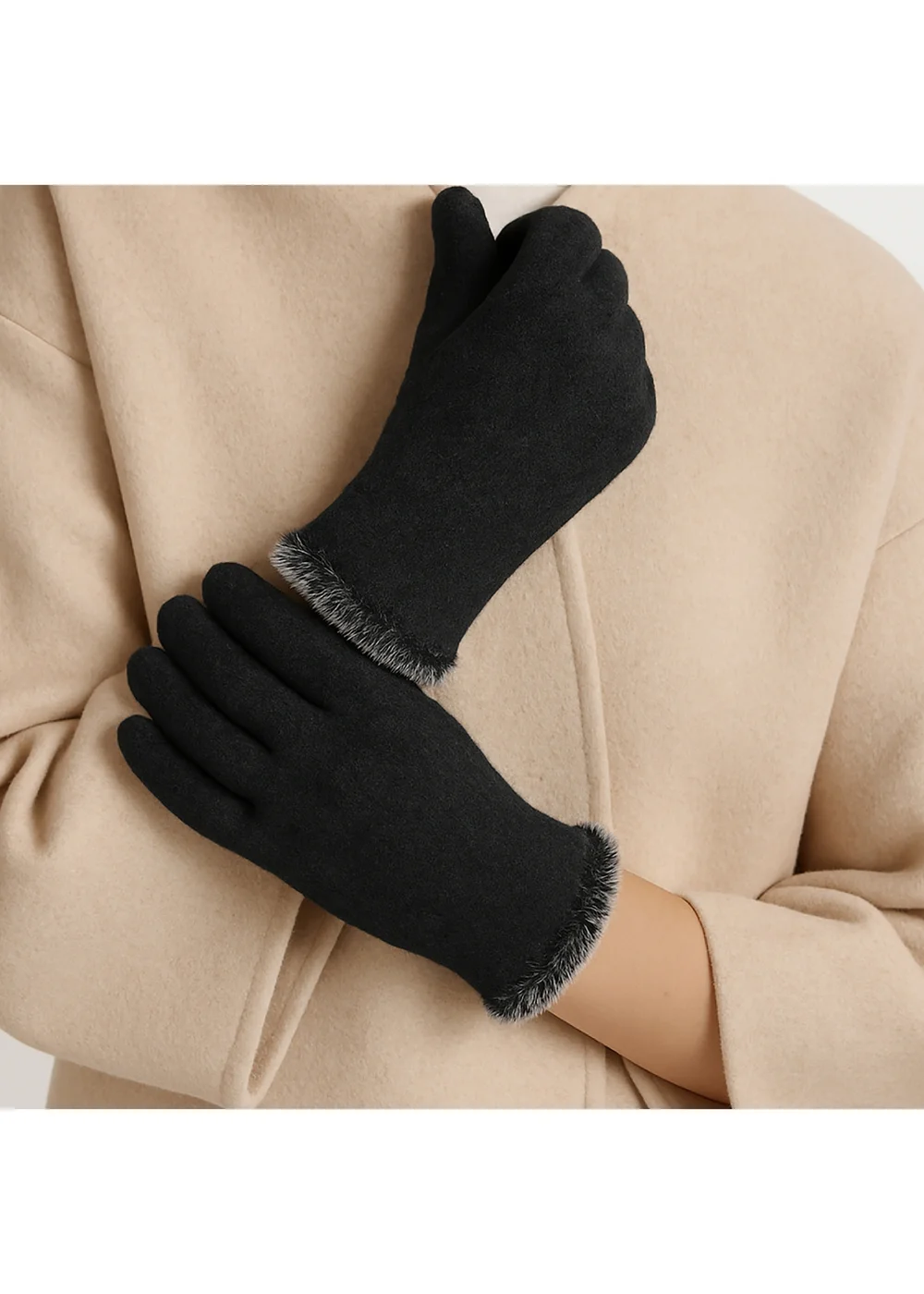 Totes Isotoner Black Thermal SmarTouch Glove - One Size Image 2