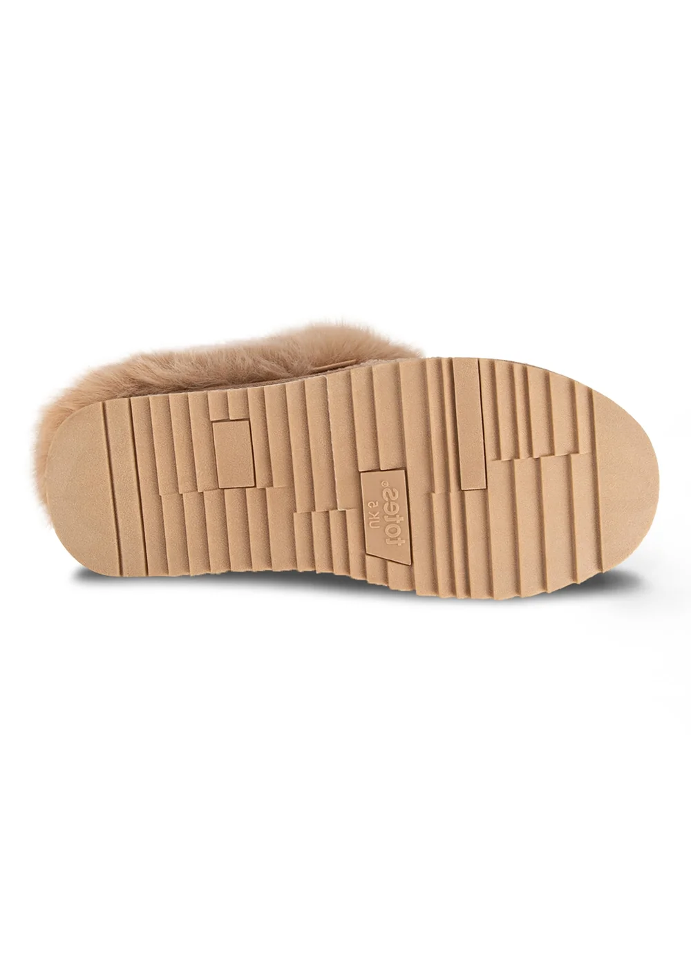 Totes Camel Textured Mule With Chunky Sole - 5 Image 6
