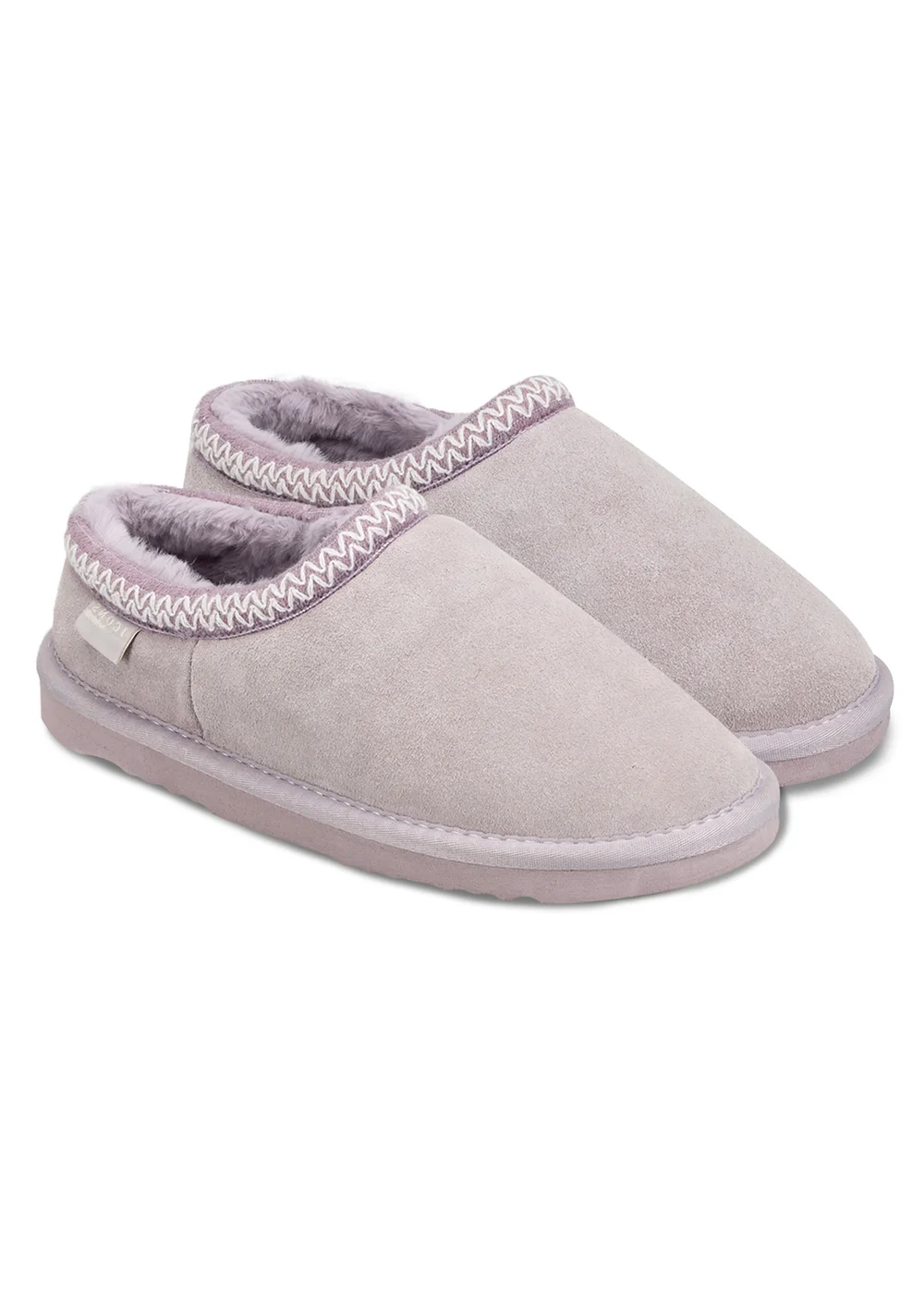 Totes Lilac Microsuede Shoot Slippers - 4-5 Image 3