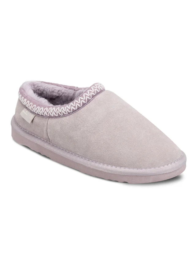 Totes Lilac Microsuede Shoot Slippers