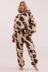 JimJam Brown Oversized Animal Print Twosie - Small/Medium Image 2