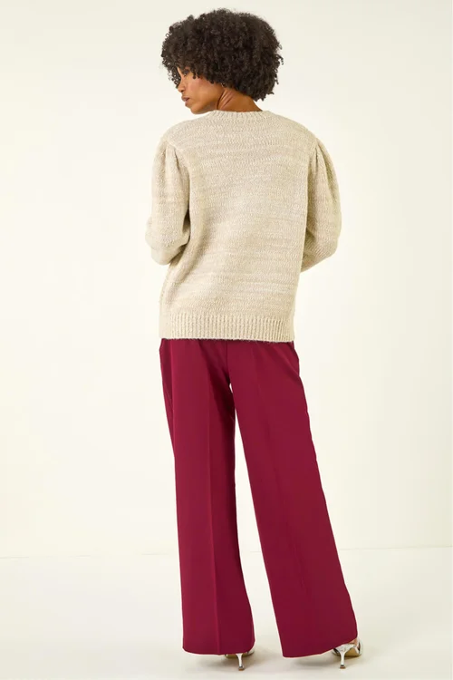 Roman Ivory Sequin Cherry Knit Jumper - One Size Image 3