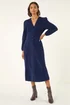 Roman Navy Corduroy Button Through Midi Dress - 18 Image 2