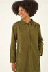 Roman Olive Corduroy Tunic Shirt Dress - 20 Image 4