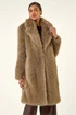 Roman Brown Premium Faux Fur Coat - 12 Image 3