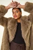 Roman Brown Premium Faux Fur Coat - 12 Image 2