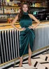 AX Paris Teal Halter Neck Gathered Skirt Midi Dress - 12 Image 2