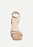 Linzi Gesture Deep Nude Faux Leather Strappy High Heel - Size 7 Image 4