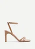 Linzi Gesture Deep Nude Faux Leather Strappy High Heel - Size 7 Image 2