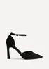 Linzi Moira Black Faux Suede V Cut Court Heel - Size 4 Image 2