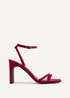 Linzi Gesture Burgundy Faux Suede Strappy High Heel - Size 7 Image 2