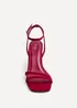 Linzi Gesture Burgundy Faux Suede Strappy High Heel - Size 7 Image 4