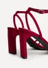 Linzi Gesture Burgundy Faux Suede Strappy High Heel - Size 7 Image 5