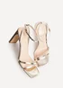 Linzi Gesture Gold Faux Leather Strappy High Heel - Size 4 Image 5