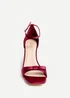 Linzi Orena Red Satin Block Heel - Size 7 Image 4