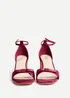 Linzi Orena Red Satin Block Heel - Size 7 Image 5