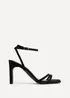 Linzi Gesture Black Faux Suede Strappy High Heel - Size 5 Image 2