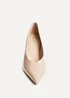 Linzi Bellamy Nude Faux Leather V-Cut Vamp Court Heels - Size 4 Image 4