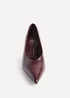 Linzi Bellamy Brown Faux Leather V-Cut Vamp Court Heels - Size 4 Image 4