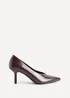 Linzi Bellamy Brown Faux Leather V-Cut Vamp Court Heels - Size 4 Image 2