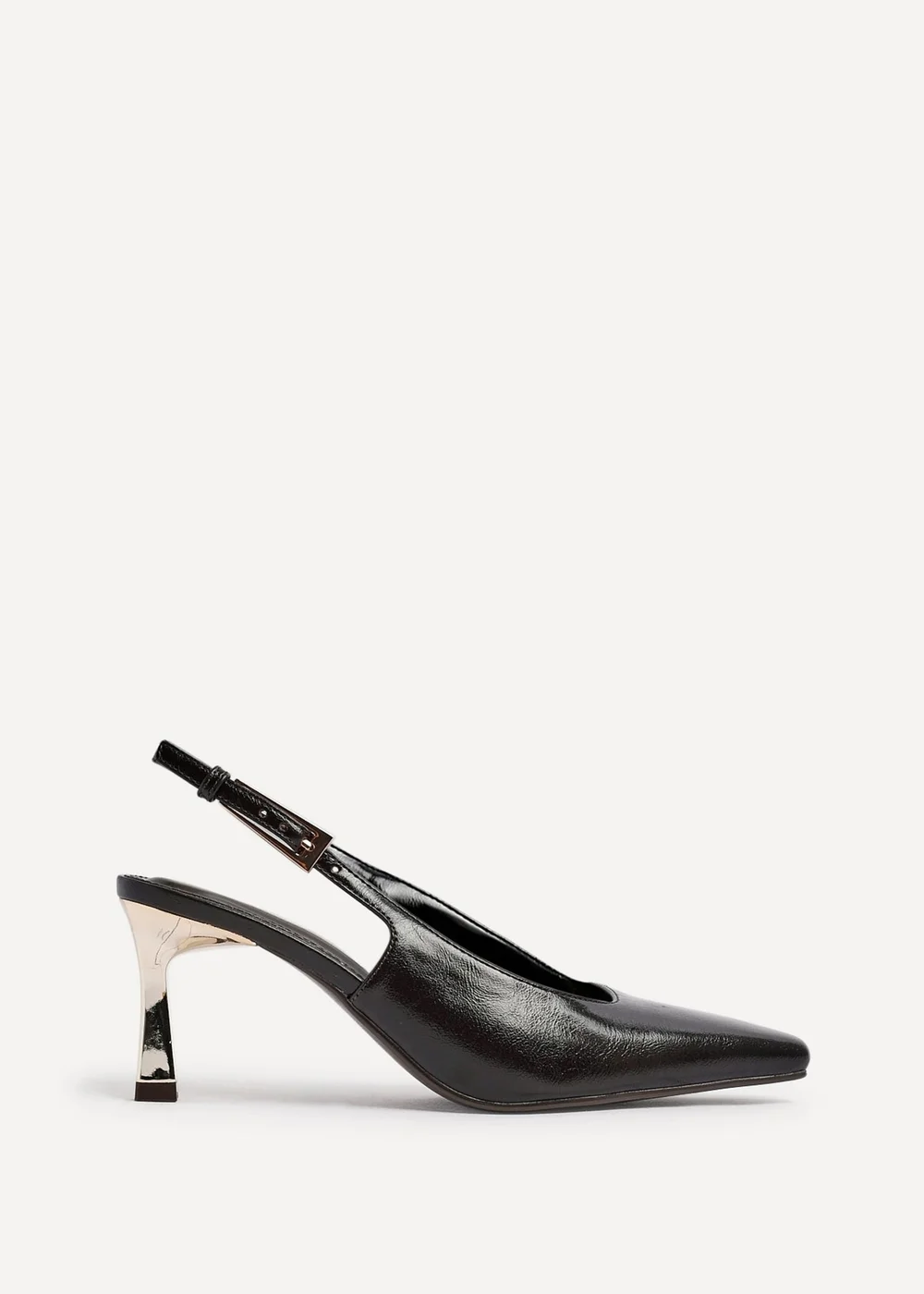 Linzi Avani Brown Faux Leather Court Heel - Size 5 Image 2