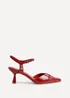 Linzi Pivot Red Faux Leather Stiletto Court Heel - Size 7 Image 2