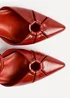 Linzi Pivot Red Faux Leather Stiletto Court Heel - Size 7 Image 5