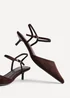Linzi Vogue Brown Faux Suede Kitten Court Heel - Size 4 Image 5