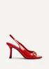 Linzi Potion Red Faux Patent Leather Peep Toe Heel - 4 Image 2