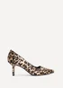 Linzi Aim Wide Fit Leopard Satin Classic Court Heel - Size 6 Image 2
