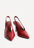 Linzi Evoke Red Faux Leather Sling Back Court Heels - Size 5 Image 3